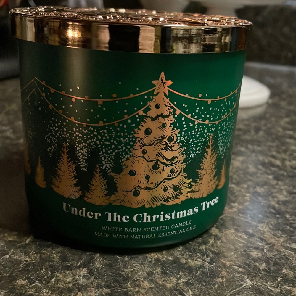 BBW 3-wick candle "Under the Christmas Tree" scent.  New